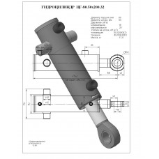 Гидроцилиндр поворота манипулятора ЦГ-80.50х200.32 по низкой цене