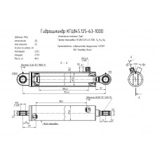 Гидроцилиндр КГЦ845.125-63-1000