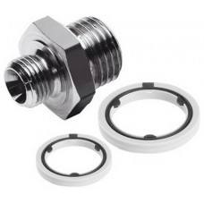 Ниппель двойной Festo E-1/4-3/8-MS (комплект 10 шт)