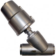 Клапан пневматический из нержавеющей стали под сварку АСТА-Р12-032-23,1O-M-16-04-200-C/ПП63 (НЗ) Ру16 Ду32 ( PN16 DN32 )