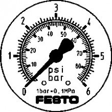 Прецизионный фланцевый манометр Festo FMAP-63-6-1/4-EN